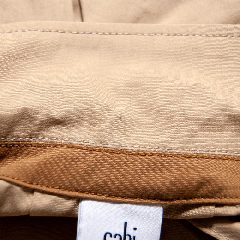 Cabi XS Women Tan #4301 Cotton Button Down Mason Jacket Collared Utility X Small - Picture 6 of 14